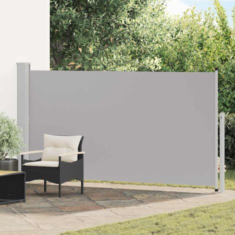 Store Latéral Rétractable de Terrasse Paravent Extérieur Acier et Polyester Gris 170x300 cm - PANGIVO (1/5)