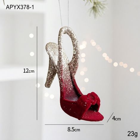 Décoration de Noël en velours rouge bordeaux - Boucle d'oreille, renne, sapin, maison, étoile, pomme de pin, cygne, ornement en papier alvéolaire (1/2)