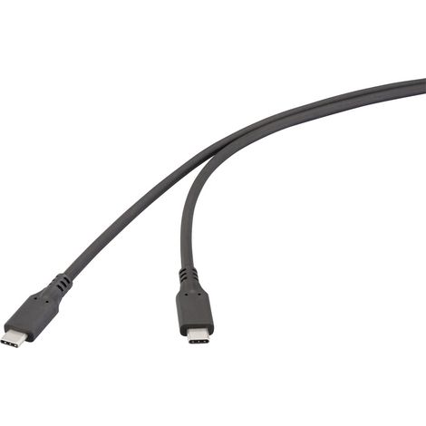 Renkforce USB-Kabel  USB4® USB-C® Stecker 1.00 m Schwarz  RF-6830438