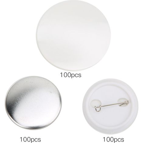 100 lots de badges de 37 mm en matériau pour badges (1/4)