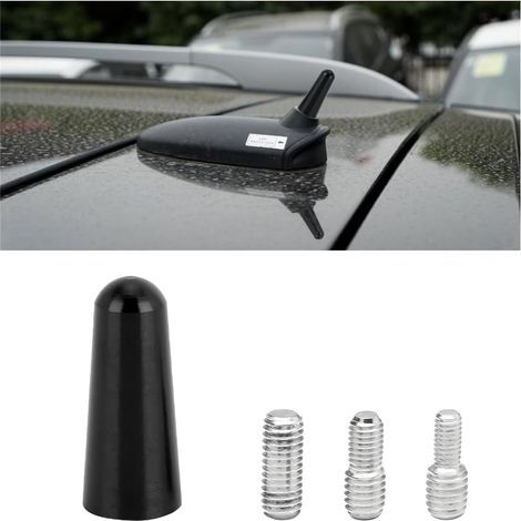 Short Car Antenna, Universal Amplified Car Radio Short Antenna, 3cm Short Rod Roof Stereo Antenna for Car, for All Cars Vehicle Auto