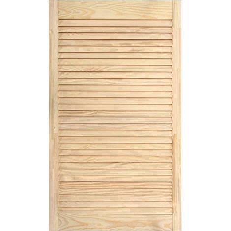 Puerta de lamas de madera maciza de pino puerta de armario puerta de estantería revestimiento de armario armario mampara 99,3 x 49,4 cm 020003876 (1/5)