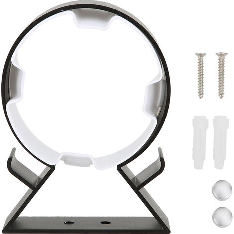 Support Mural pour Sèche-Cheveux sans Perçage, Porte-Sèche-Cheveux en Aluminium, Accessoire de Rangement Léger en Métal, Noir Mat (1/5)
