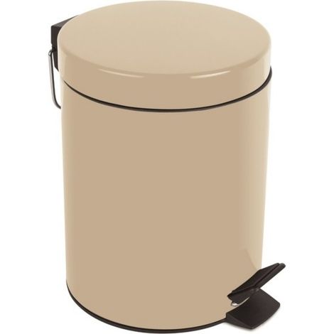 Poubelle à pédale Acier SYDNEY 3L Beige Sable Spirella (1/4)