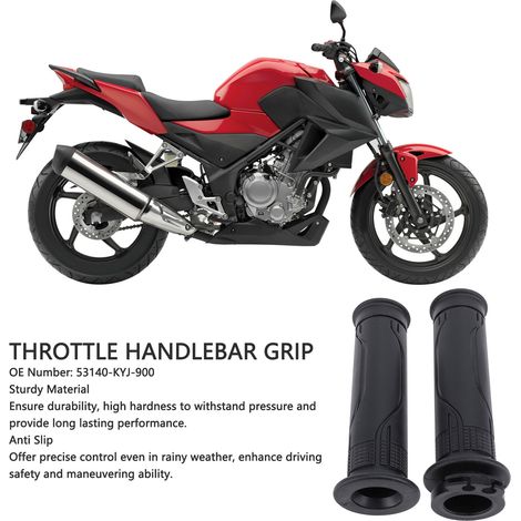 Rutschfester Gasgriff, präzise Steuerung für CBR250R, CBR300R, CB300F, NSS300, CB500F, CB500X, CBR500R, Grom 125 (1/5)