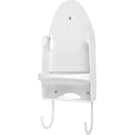 Soporte para tabla de planchar, soporte de pared para plancha eléctrica, organizador de almacenamiento para tabla de planchar, cesta para planchar en la puerta o para colgar en la pared del lavadero [