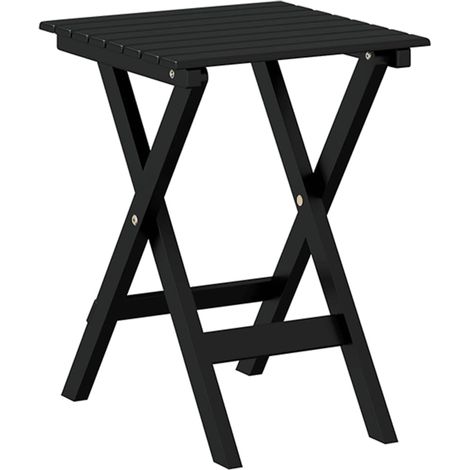 Table de jardin Table d’appoint pliable noir bois de peuplier massif (1/5)
