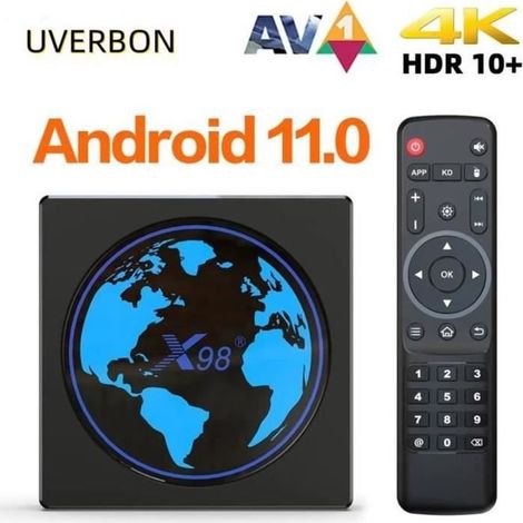 Android TV Box - TV Box X98mini Android 11.0 2G+ 16G 5G double bande Smart WiFi bluetooth 4K HD 100m Amlogic S905W2 Quad Core (1/4)
