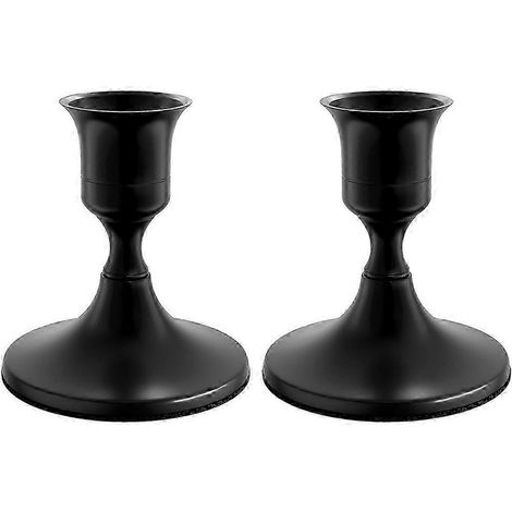 Bougeoir conique, bougeoir vintage en métal, idéal pour décorer une table centrale ou une cheminée lors d'un mariage. (1/4)