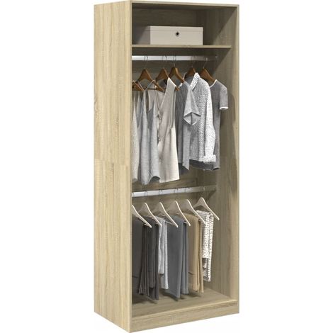 Kleiderschrank Sonoma-Eiche 80x50x200 cm Holzwerkstoff