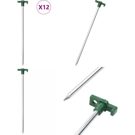 Zeltheringe 12 Stk. 25 cm 7 mm Verzinkter Stahl und PP - Campingausrüstung - Zeltaccessoires - Zeltheringe - Gartenmöbel - Gartenbedarf - Home & Living (1/5)