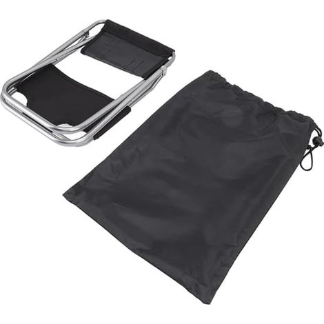 Chaise pliante portable en tissu respirant avec petit dossier, idéale pour la pêche, le camping, les barbecues et la randonnée. (1/5)