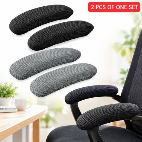 Lot de 2 paire de housse d'accoudoir de fauteuil de bureau, finition extensible, protection (1/5)