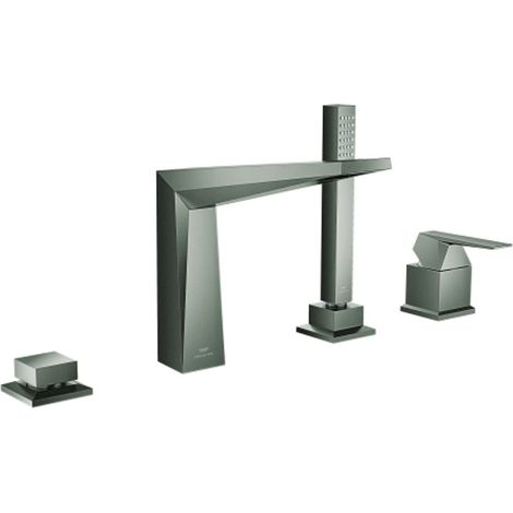 GROHE Combinazione vasca a 4 fori monocomando Allure Brilliant 29405 hard graphite spazzolato, 29405AL0