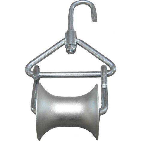 Poulie PTT chape ouvrante réa acier passage 60 mm – Charge maximale 130 kg – Pour câble télécom et fibre optique – Milnov
