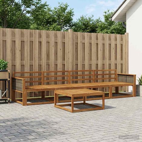 vidaXL Outdoor-Sofagarnitur 5 pcs Natur Massivholz Akazie (1/5)