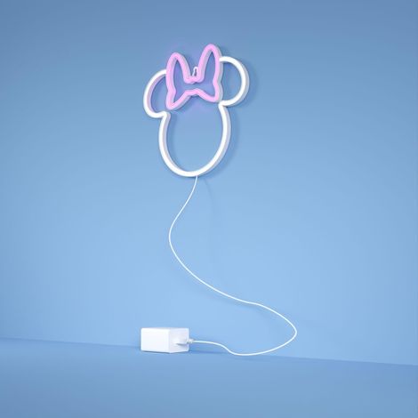 Yellowpop YP Disney Minnie Orecchie lampada al neon bianco rosso