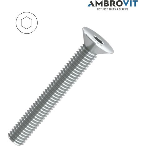 VITE PER METALLO TESTA SVASATA ESAGONO INCASSATO IN FERRO ZINCATO  DIAMETRO 10 mm - LUNGHEZZA 40 mm