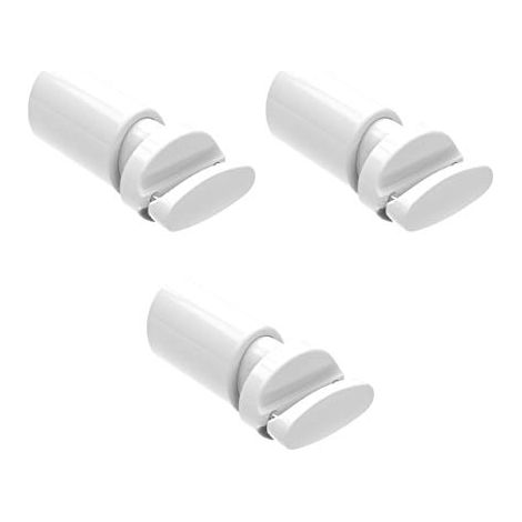 Supports muraux ABS pour radiateurs sèche-serviettes tube plat – Réglage horizontal 66-88 mm – Capacité 90 kg – Blanc – Lot de 3 pièces – MB