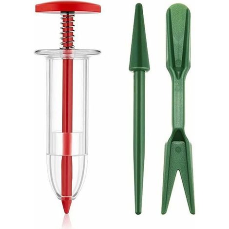 Attrezzi manuali per la semina del giardino, piccola seminatrice per fiori regolabile, spanditore manuale, seminatrice da giardino, B (1/5)
