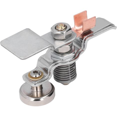 Pince de mise à la terre magnétique pour soudage : outil de fixation et de maintien robuste pour équipements électriques. (1/5)