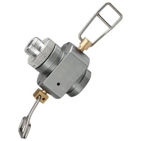 Portable Gas Inflatable Valve for Propane Camping Stove Silver Copper Adapter (1/5)