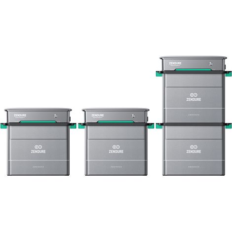 Zendure Solarflow Hyper 2000, Centrale Électrique de Balcon Entrée Solaire 1800W, Hub Intégré Micro Onduleur, Charge AC Bidirectionnelle 1200W, avec 4xAB2000L, avec 3 x Solarflow Hyper 2000