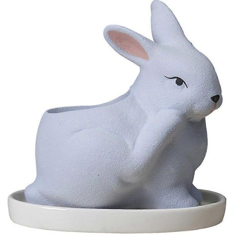 Pot de fleurs lapin mignon fait main pour rangement de jardin et composition florale