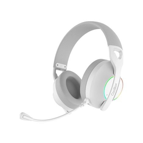 WB01 RGB Auriculares Inalámbrico y alámbrico Diadema Juego USB Tipo C Bluetooth Blanco