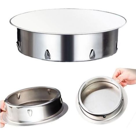 Bouchon tuyau de poêle 125mmChapeau cheminée perforé en acier inoxydableÉtanchéité optimale pour tuyaux de 125mm (1/3)