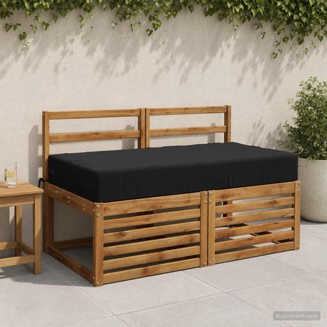 vidaXL Almohada para el asiento SOEST 100% Poliéster Negro (1/5)