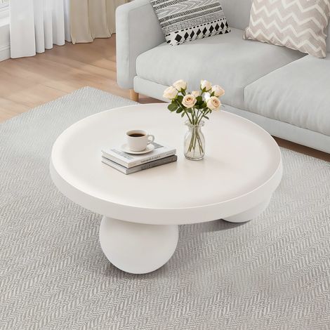 Table basse, 75 x 30 cm, table d'appoint avec pieds sphériques, table de salon pour salon, chambre à coucher, peut être utilisée comme table d'appoint, table basse ou table basse (1/5)