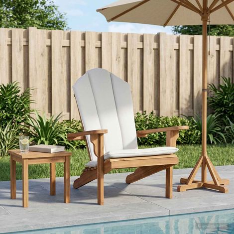 vidaXL Chaise Adirondack de jardin Naturel Bois de teck massif (1/5)