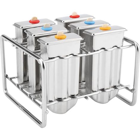 Moules en acier inoxydable pour crème glacée industrielle, usage domestique et cuisine, outil de fabrication de glaces à l'eau (2) (1/5)