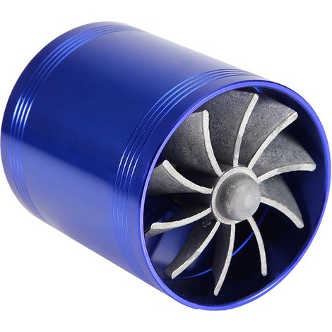 Doppellüfter-Turbo-Lufteinlass für Autos, blauer Turbo-Kraftstoffsparer (1/5)