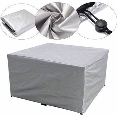 Couverture de meubles argent extérieur jardin étanche couverture table de jardin et chaise housse anti-poussière, 242162100cm (1/4)