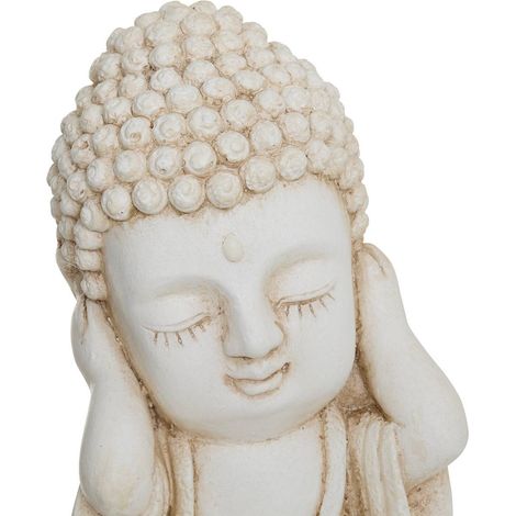 Estatuilla de Buda blanco Ilan - Atmosphera créateur d'intérieur (1/4)