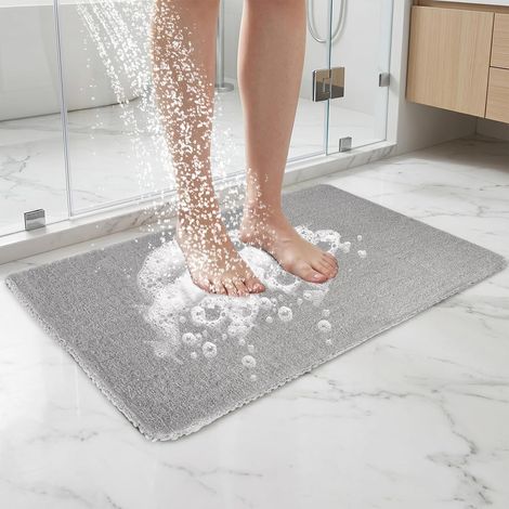 Non-slip shower mat, 60 x 40 cm, Grey (1/5)