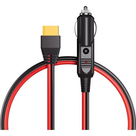 Allume-cigare XT90 avec câble de 3m, chargeur de voiture pour auto/camion vers générateur solaire, 12/24V