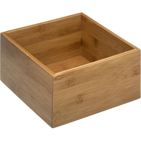 Organiseur Tiroir Carré "Wood" 18cm Naturel