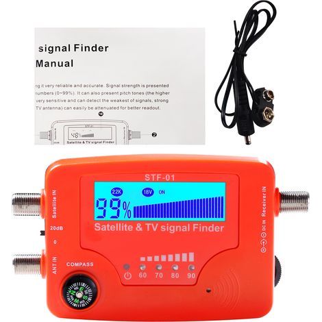 2 en 1 Satellite et TV Signal Finder LCD Numérique Portable Antenne Force Mètre Trouver avec Boussole D&39alarme Buzzer (1/5)
