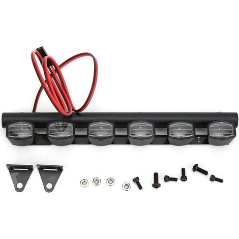 6 LED Barre Lumineuse RC, Éclairage Toit Puissant pour Modèle 1:10, Feux Avant Arrière pour Crawler et Voiture Télécommandée, Accessoire Idéal pour Entraînement en Extérieur et Compétition (1/5)