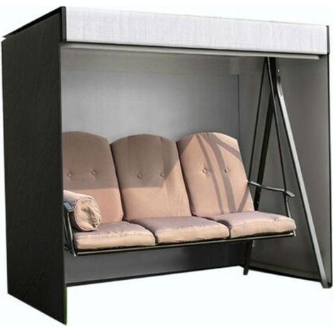 Housse de meubles d'extérieur Housse de balançoire Housse imperméable Housse de protection de meubles Housse anti-poussière Housse de meubles d'extérieur 210D,200170125cm,Noir
