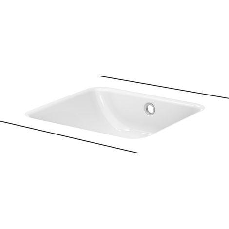BetteOne lavabo à encastrer, rectangulaire, sans trou pour (1/5)