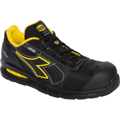 Diadora Run Net Airbox Matryx Master Low S3 SRC ESD Sicherheitsschuhe - 47 EU -  Schwarz / Gelb