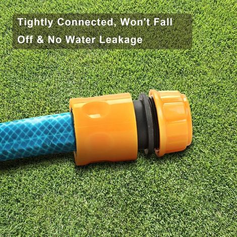 Set di 8 raccordi rapidi in plastica per tubi da giardino e altre attrezzature da giardino. (1/4)