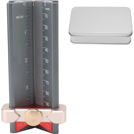 Jauge de mesure de profondeur de perçage 3 en 1, jauge de meulage de hauteur d'angle multifonction pour outil de travail du bois (1/5)