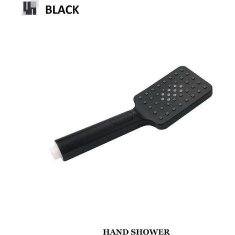 (Douche noire) Ensemble de barre de douche réglable murale avec flexible de douchette, accessoires de salle de bain, or et noir. (1/5)