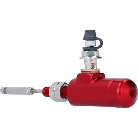 Maître-cylindre hydraulique universel M10 x 1,25 mm pour frein et embrayage de moto, quad, dirt bike, rouge (1/5)
