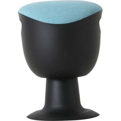 Tabouret pivotant multiposition STIER avec pied à disque, hauteur d'assise 465-585 mm, rembourrage turquoise (1/5)